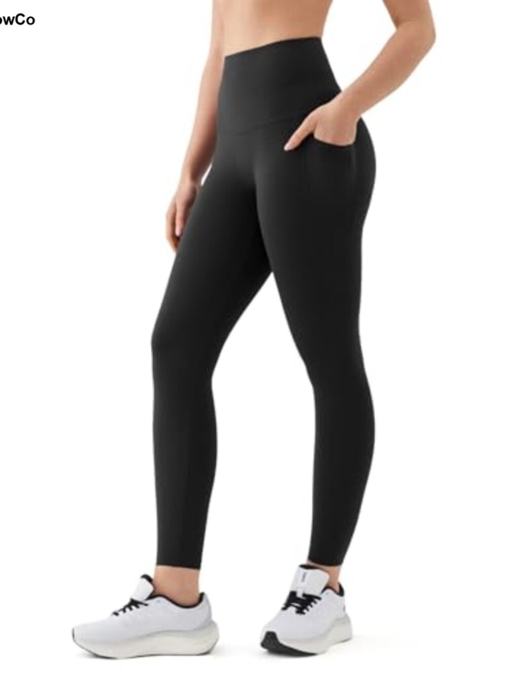 High Waist Seamless Front Leggings with Pockets Stretchy Yoga Pants